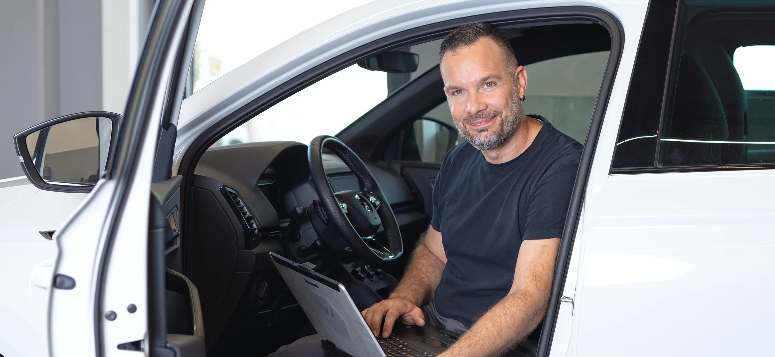 Ein Biering Servicetechniker bei der Arbeit